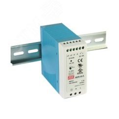 Блок питания AC-DC, 30Вт, на DIN рейку, вход 85-264В AC, 47-63Гц, 120-370В DC, выход 5В,6А, регулировка 5-6В, в кожухе на DIN-рейку Mean well MDR-40-5
