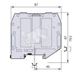 Клемма винтовая 95мм.кв. серая ZS95 TE Connectivity ОУЭО 1SNK526010R0000