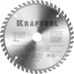 Диск пильный по дереву PRECISION 185x20мм 48Т KRAFTOOL 36952-185-20