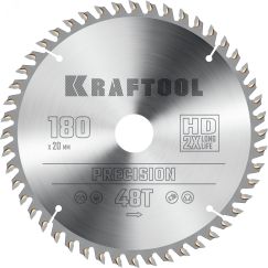 Диск пильный по дереву PRECISION 180х20мм 48Т KRAFTOOL 36952-180-20