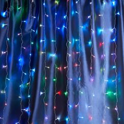Гирлянда занавес LED мультиколор плавная смена цвета 1.5х1.5м IP44 FERON CL18 48172