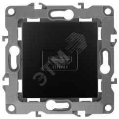 Розетка HDMI, Эра12, антрацит, 12-3114-05 ЭРА Б0027485