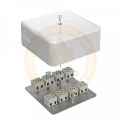 Коробка огнестойкая для кабель-канала 40-0470-FR10.0-6 Е15-Е120 103х103х45 RAL9003 Промрукав (22 шт/уп) Промрукав 40-0470-FR10.0-6