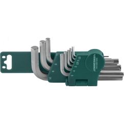 Комплект угловых шестиграников 1,5-10мм, 9 предметов S2 материал Jonnesway H01SM109S