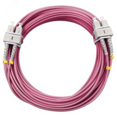 Шнур оптический duplex 10м SC-SC 50/125 мм OM4 LSZH Cabeus FOP-50-OM4-SC-SC-10m