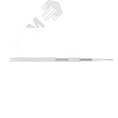 Кабель коаксиальный RG-6 (75 Ом) одножильный CCS внутренний PVC бел 100м NETLAN EC-C2-32123A-WT-1