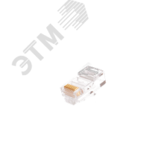 Коннектор RJ45/8P8C Кат5е 50мкд универсальный неэкран 100шт NIKOMAX/NIKOLAN NMC-RJ88RZ50UD1-100