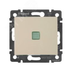 VALENA Переключатель одноклавишный с подсветкой 16AX слоновая кость Daccord/Legrand 774103