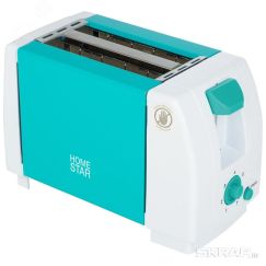 Тостер HS-2002 на 750 Вт, цвет бирюзовый HomeStar 002673