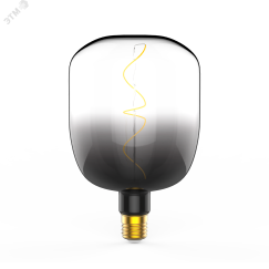 Лампа светодиодная филаментная LED 5 Вт 200 лм 1800К AC185-265В E27 V140 теплая темная колба Black Filament Gauss 1008802105