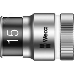 Головка торцевая шестигранная 8790 HMC HF Zyklop DR 1/2 с фиксацией крепежа 15 x 37 мм WERA WE-003735