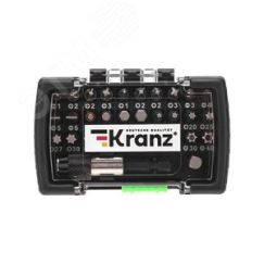 Набор бит с магнитным держателем, пластиковый кейс, 32 шт Kranz KR-92-0464