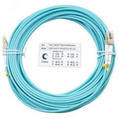 Шнур оптический duplex 20м LC-LC 50/125 мм OM3 LSZH Cabeus FOP-50-LC-LC-20m