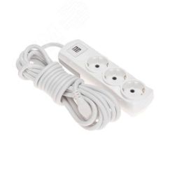 Удлинитель PREMIUM 3 гнезда, 5 м, 3х1,5 мм2, с/з, 2 USB, белый REXANT 13-4111