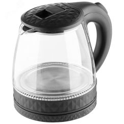 Чайник HS-1053 на 1,2 л, цвет черный, стекло, пластик HomeStar 106463