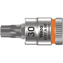 Головка торцевая 8767 A HF TORX Zyklop со вставкой DR 1/4 с функцией фиксации крепежа TX 30 x 28 мм WERA WE-003369