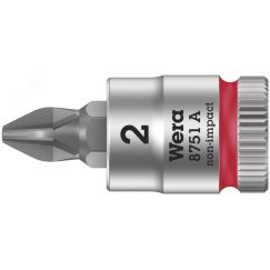 Головка торцевая 8751 A PH Zyklop со вставкой Phillips DR 1/4 PH 2 x 28 мм WERA WE-003351