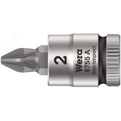 Головка торцевая 8755 A PZ Zyklop со вставкой Pozidriv DR 1/4 PZ 2 x 28 мм WERA WE-003354