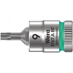 Головка торцевая 8767 A HF TORX Zyklop со вставкой DR 1/4 с функцией фиксации крепежа TX 9 x 28 мм WERA WE-003361