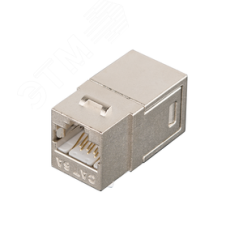 Соединитель Keystone для системы мониторинга, Кат.6a, RJ45-RJ45 (8P8C), экранированный, металлик NIKOMAX/NIKOLAN NMC-KJSA55C-LS-MT