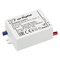 Блок питания ARJ-KE40250-PFC-TRIAC-A (10W, 250mA) (ARL, IP44 Пластик, 5 лет) Arlight 028780