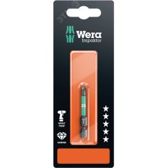 Бита ударная 867/4 IMP DC Impaktor TORX SB алмазное покрытие хвостовик шестигранный 1/4 E 6.3 TX 20 x 50 мм с держателем-еврослот для подвеса WERA WE-073964