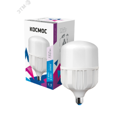 Лампа светодиодная LED 150Вт 220В Е27 с переходник в комплекте на Е40 6500K дневной 13200 лм КОСМОС KHWLED150WE2765
