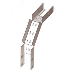 Лоток глухой КСГ 50х50-90 УТ1,5 для поворота трассы вниз на 90, горячее цинкование(толщина покрытия 40 -120 мкм) S1,5 Завод ЭМИ Курган П0000013783