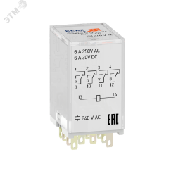 Реле промежуточное OptiRel G RP55-34-24-6-CO-G/TIL КЭАЗ 281104