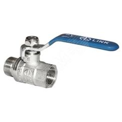 Кран шаровой ВН 1 1/4 ручка никелированный AQUALINK 01152