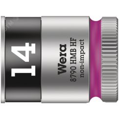 Головка торцевая шестигранная 8790 HMB HF Zyklop DR 3/8 с функцией фиксации крепежа 14 x 29 мм WERA WE-003748