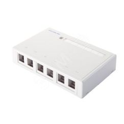 Коробка настенная 6-портовая под UTP модули Keystone белая Eurolan 12B-00-06WT