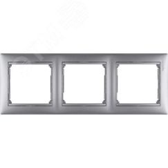 VALENA Рамка 3 поста горизонтальная алюминий Daccord/Legrand 770153
