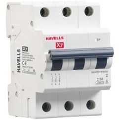 Выключатель автоматический трехполюсный 50A С 4,5кА х7 Havells 7701545