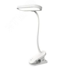 Светильник настольный светодиодный прищепка UЛм-D602 10W/3000-6000K/DIM WHITE Сенсорный выключатель Диммер белый Uniel UL-00011095