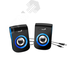 Колонки компьютерные Geinus SP-Q180, 2.0, 2 x 3W RMS, USB, голубой Genius 31730026403
