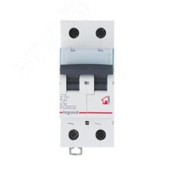 Выключатель автоматический двухполюсный 25А B TX3 6кА Daccord/Legrand 403988