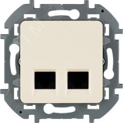 Двойная розетка RJ 45 категория 6 UTP INSPIRIA слоновая кость Daccord/Legrand 673841