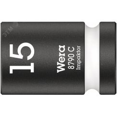 Головка торцевая ударная шестигранная 8790 C Impakto DR 1/2 15 x 38 мм WERA WE-004572