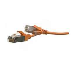 Патч-корд PC-LPT-SFTP-RJ45-RJ45-C6A-1M-LSZH-OR S/FTP категория 6a1 м оранжевый Hyperline 445811