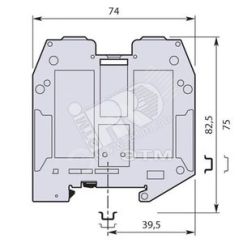Клемма винтовая 70мм.кв. Синяя ZS70 TE Connectivity ОУЭО 1SNK522020R0000