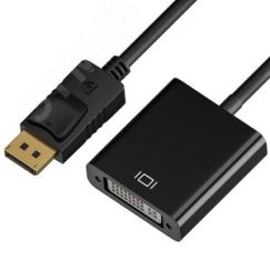 Переходник Active DisplayPort 20M v1.2 на DVI 25+4F DAC, 0.20 м., черный Greenconnect GCR-ADP2MDVI