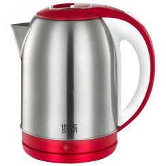 Чайник HS-1054 на 2,3л, цвет стальной, красный HomeStar 106466