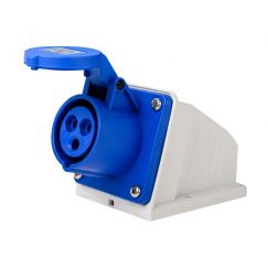 Розетка стационарная 2Р+РЕ 32А 220В IP44 РС-103 SE (Dekraft) 26191DEK