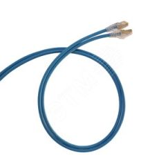 Патч-корд HD RJ 45 категория 6 F/UTP LSZH экранированный 3 м голубой LEGRAND 051543