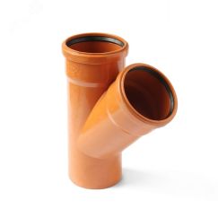 Тройник для наружной канализации 160x160/45 PRO AQUA PPH70161645