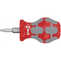 Отвёртка короткая 368 Robertson Stubby для винтов в внутренним квадратом #02 x 25 мм WERA WE-008864