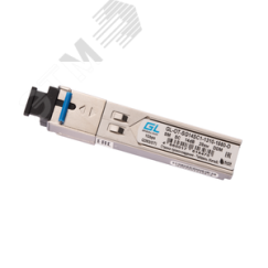 Модуль SFP 1хSC, 1.25 Гб/с, 12 дБ, Tx:1310/Rx:1550 нм, до 20 км Gigalink GL-OT-SG14SC1-1310-1550-D