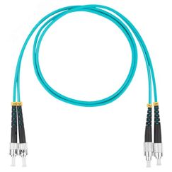 Шнур оптический коммутационный (патч-корд), FC-ST, дуплекс (duplex) OM3, нг(А)-HF, бирюзовый, 15 м Datarex DR-222368