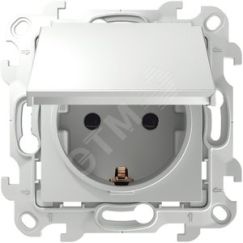 Розетка 2К+З Schuko IP44, белый Simon 2450448-030